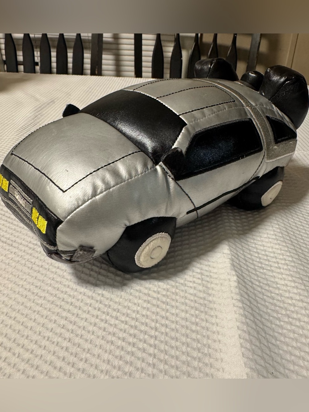 Back To the Future DeLorean Time Machine metalic PLUSH 9" Stuffed Car Marty Doc